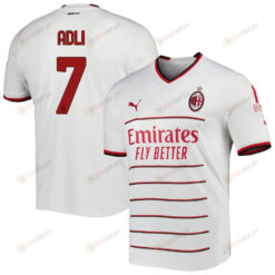 Yacine Adli 7 AC Milan 2022/23 Away Men Jersey - White/Red