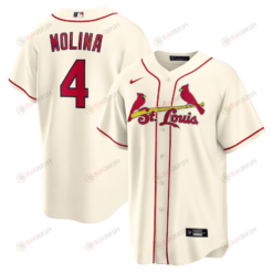 Yadier Molina 4 St. Louis Cardinals Alternate Men Jersey - Cream