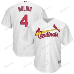 Yadier Molina 4 St. Louis Cardinals Big And Tall Cool Base Player Jersey - White