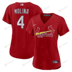 Yadier Molina 4 St. Louis Cardinals Women Alternate Jersey - Red