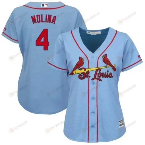 Yadier Molina St. Louis Cardinals Women's Alternate Cool Base Player Jersey - Horizon Blue