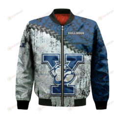 Yale Bulldogs Bomber Jacket 3D Printed Grunge Polynesian Tattoo