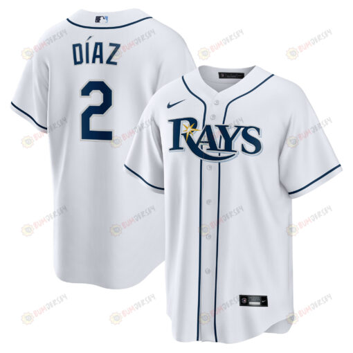 Yandy D?az 2 Tampa Bay Rays Home Team Men Jersey - White