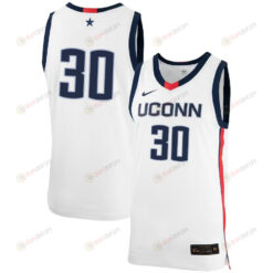 Yarin Hasson 30 UConn Huskies Basketball Jersey - Men White