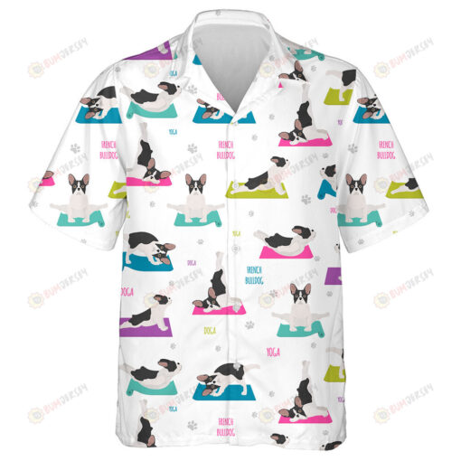 Yoga Dogs Poses And Exercises French Bulldog Hawaiian Shirt