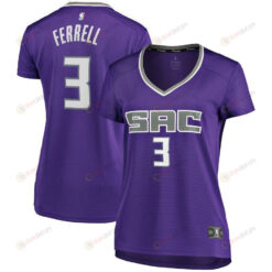 Yogi Ferrell Sacramento Kings Women's Fast Break Player Jersey - Icon Edition - Purple