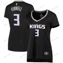 Yogi Ferrell Sacramento Kings Women's Fast Break Player Jersey - Statement Edition - Black