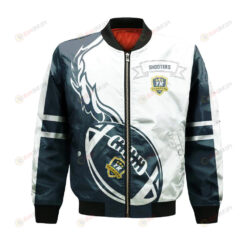 York Region Shooters Bomber Jacket 3D Printed Flame Ball Pattern