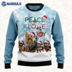 Yorkshire Terrier Peace Love Joy Ugly Sweaters For Men Women Unisex