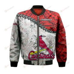 Yorkton Cardinals Bomber Jacket 3D Printed Grunge Polynesian Tattoo