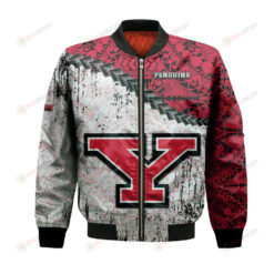Youngstown State Penguins Bomber Jacket 3D Printed Grunge Polynesian Tattoo