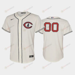 Youth 2022-23 Field of Dreams 00 Custom Chicago Cubs Cream Jersey