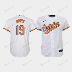 Youth Baltimore Orioles Chris Davis 19 White Home Jersey MLB Jersey