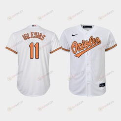 Youth Baltimore Orioles Jose Iglesias 11 White Home Jersey Jersey