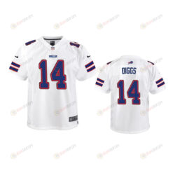 Youth Bills Stefon Diggs 14 White Game Jersey