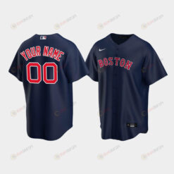 Youth Boston Red Sox 00 Custom Alternate Navy Jersey Jersey