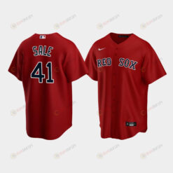 Youth Boston Red Sox 41 Chris Sale Alternate Red Jersey Jersey