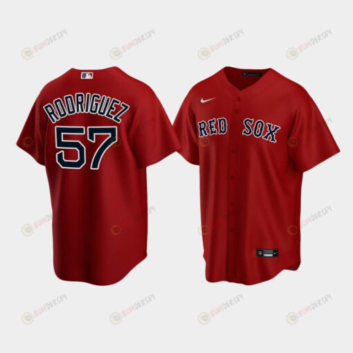 Youth Boston Red Sox 57 Eduardo Rodriguez Alternate Red Jersey Jersey