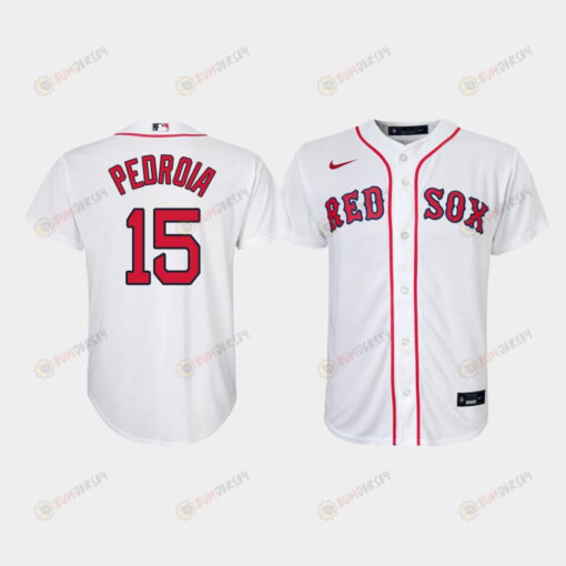 Youth Boston Red Sox Dustin Pedroia 15 White Home Jersey Jersey