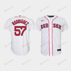 Youth Boston Red Sox Eduardo Rodriguez 57 White Home Jersey Jersey