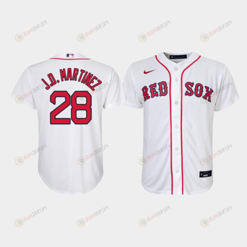 Youth Boston Red Sox J.D. Martinez 28 White Home Jersey Jersey