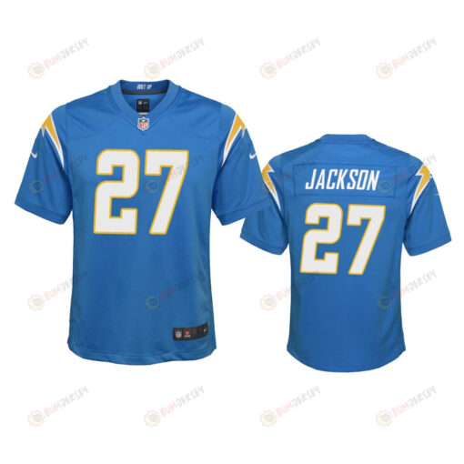 Youth Chargers J.C. Jackson 27 Powder Blue Game Jersey