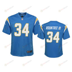 Youth Chargers Larry Rountree III 34 Powder Blue Game Jersey