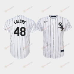 Youth Chicago White Sox Alex Colome 48 White Home Jersey Jersey