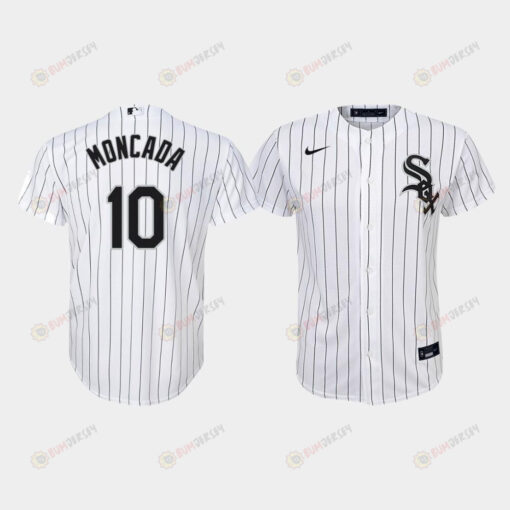 Youth Chicago White Sox Yoan Moncada 10 White Home Jersey Jersey