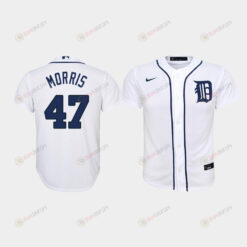 Youth Detroit Tigers 47 Jack Morris Home White Jersey Jersey