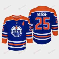 Youth Edmonton Oilers Darnell Nurse 25 Home Player 2022-23 Jersey Royal