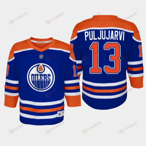 Youth Edmonton Oilers Jesse Puljujarvi 13 Home Player 2022-23 Jersey Royal