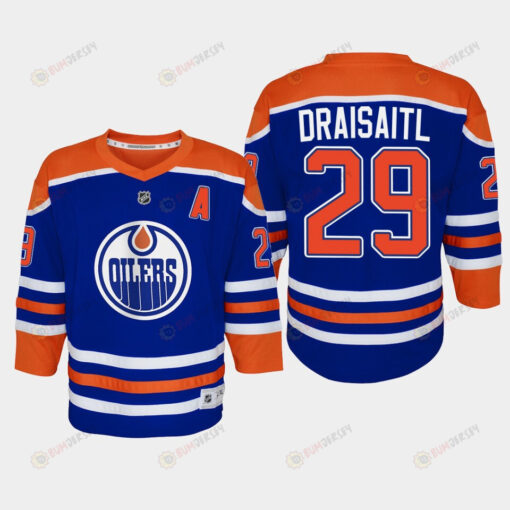 Youth Edmonton Oilers Leon Draisaitl 29 Home Player 2022-23 Jersey Royal