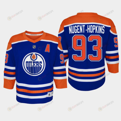 Youth Edmonton Oilers Ryan Nugent-Hopkins 93 Home Player 2022-23 Jersey Royal