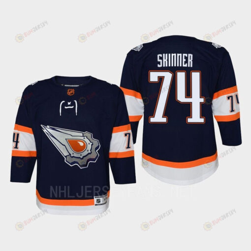 Youth Edmonton Oilers Stuart Skinner 74 Special Edition 2.0 Retro Jersey Navy