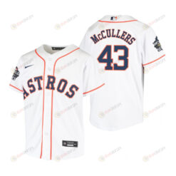 Youth Houston Astros Lance McCullers 43 White 2022-23 World Series Jersey