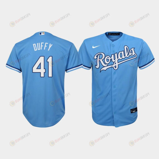 Youth Kansas City Royals Danny Duffy 41 Light Blue Alternate Jersey Jersey