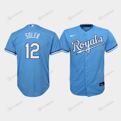 Youth Kansas City Royals Jorge Soler 12 Light Blue Alternate Jersey Jersey