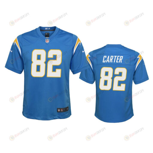 Youth Los Angeles Chargers DeAndre Carter 82 Powder Blue Game Jersey