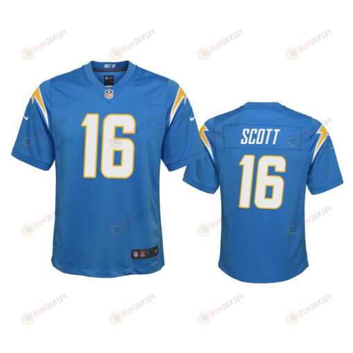 Youth Los Angeles Chargers J.K. Scott 16 Powder Blue Game Jersey