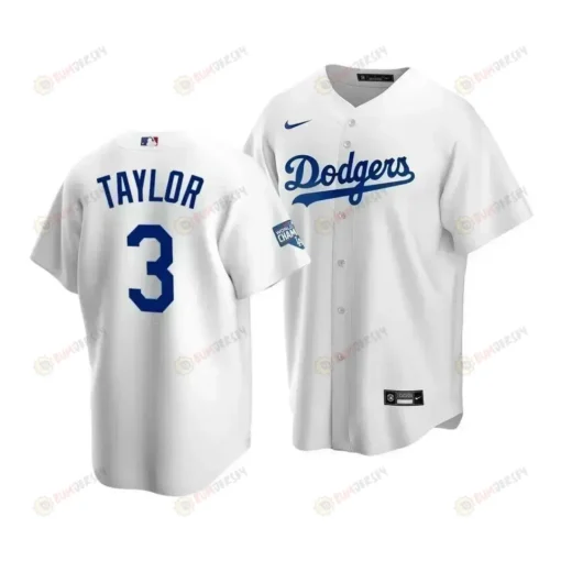 Youth Los Angeles Dodgers Chris Taylor 3 2020 World Series Champions Home Jersey White