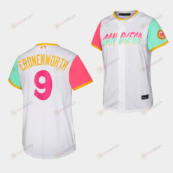 Youth San Diego Padres Jake Cronenworth 9 White Jersey 2022-23 City Connect Shirt