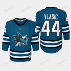 Youth San Jose Sharks Marc-Edouard Vlasic 44 Home 2022-23 Jersey Teal