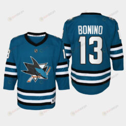 Youth San Jose Sharks Nick Bonino 13 Home 2022-23 Jersey Teal