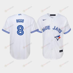 Youth Toronto Blue Jays Cavan Biggio 8 White Home Jersey Jersey