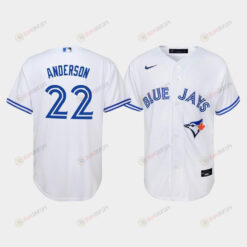 Youth Toronto Blue Jays Chase Anderson 22 White Home Jersey Jersey