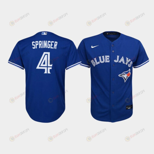 Youth Toronto Blue Jays George Springer 4 Royal Alternate Jersey Jersey