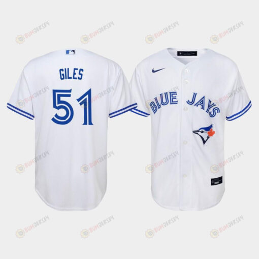 Youth Toronto Blue Jays Ken Giles 51 White Home Jersey Jersey