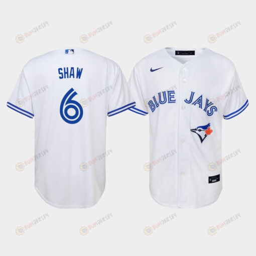 Youth Toronto Blue Jays Travis Shaw 6 White Home Jersey Jersey