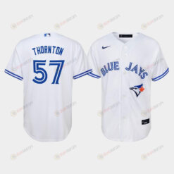 Youth Toronto Blue Jays Trent Thornton 57 White Home Jersey Jersey
